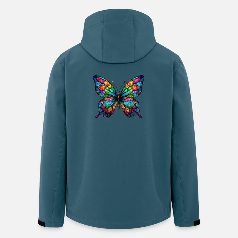 Schmetterling - Recycelte Männer Softshell-Jacke von Stanley/Stella - Dunkles Petrol
