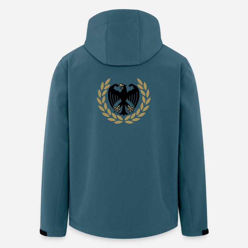 Haltérophilie allemande Adler - Veste softshell homme en polyester recyclé Stanley/Stella - bleu pétrole foncé