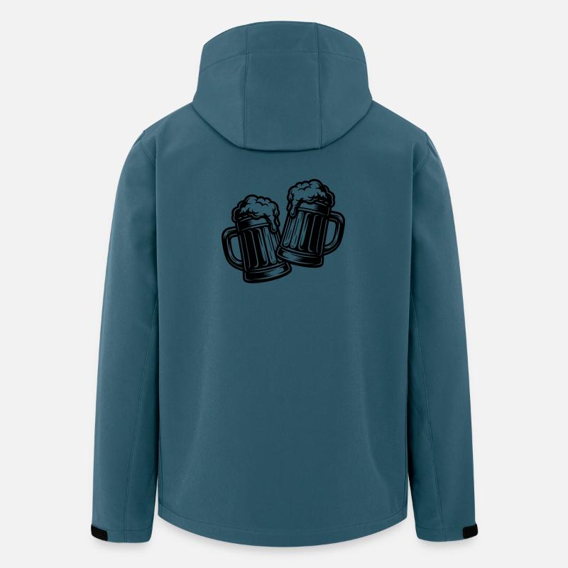 Bier Anstoßen Prost - Recycelte Männer Softshell-Jacke von Stanley/Stella - Dunkles Petrol