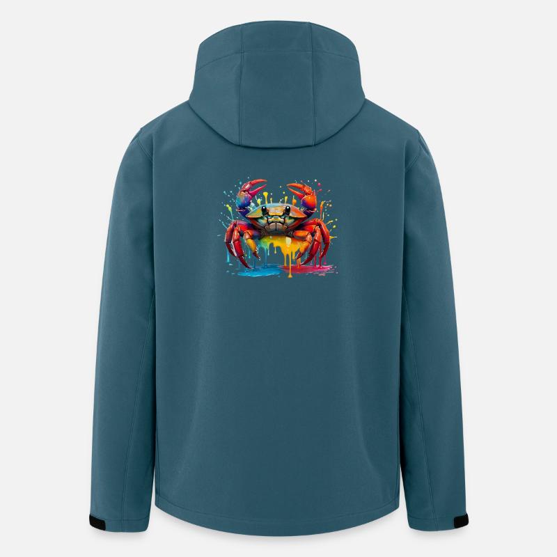 Color Explosion Crab Art - Men’s Recycled Softshell Jacket by Stanley/Stella - stargazer