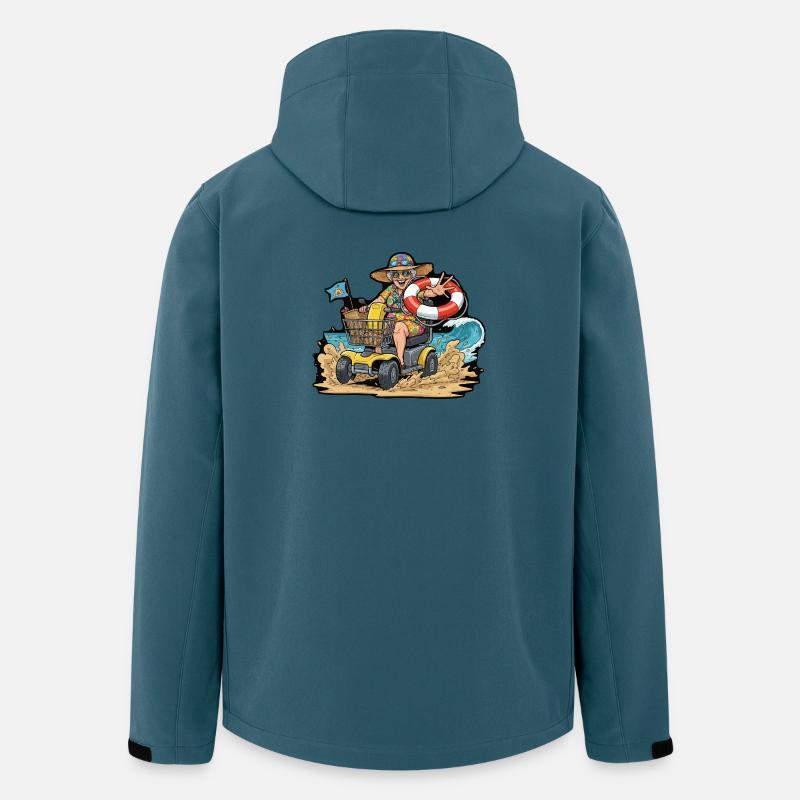 Summer Adventure Granny on Mobility Scooter - Men’s Recycled Softshell Jacket by Stanley/Stella - stargazer