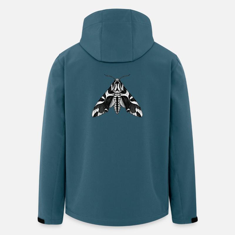 Moth Shadow Pattern Moth Black Moth - Men’s Recycled Softshell Jacket by Stanley/Stella - stargazer