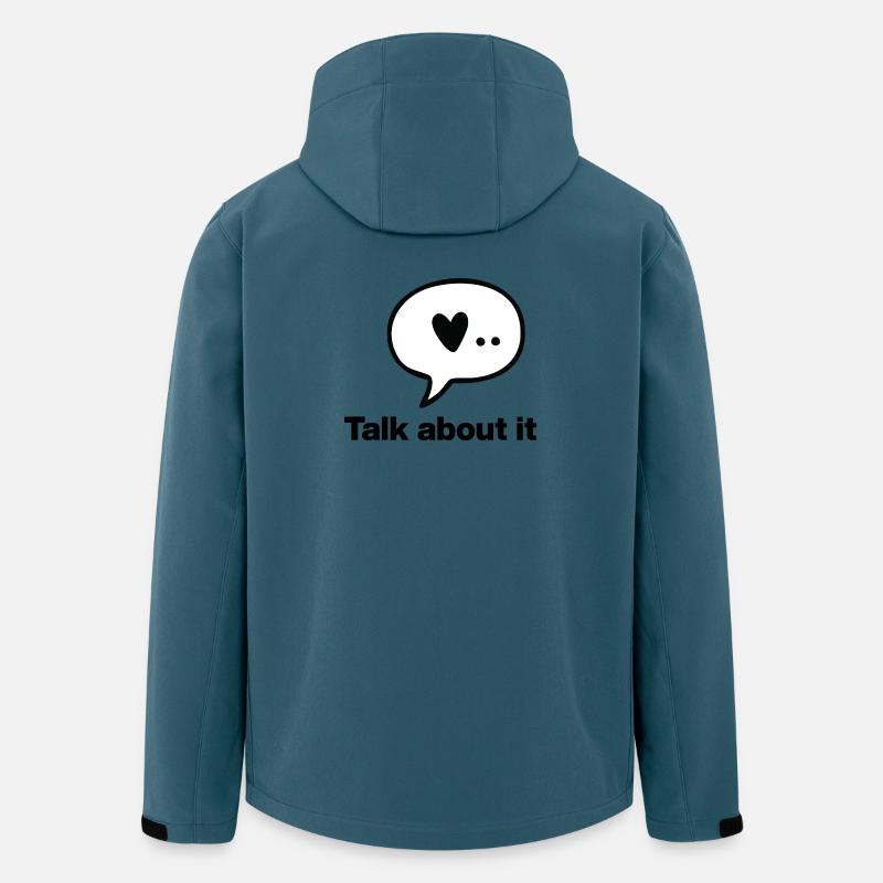 Talk about it – Mental Health, Depression, Burnout - Recycelte Männer Softshell-Jacke von Stanley/Stella - Dunkles Petrol