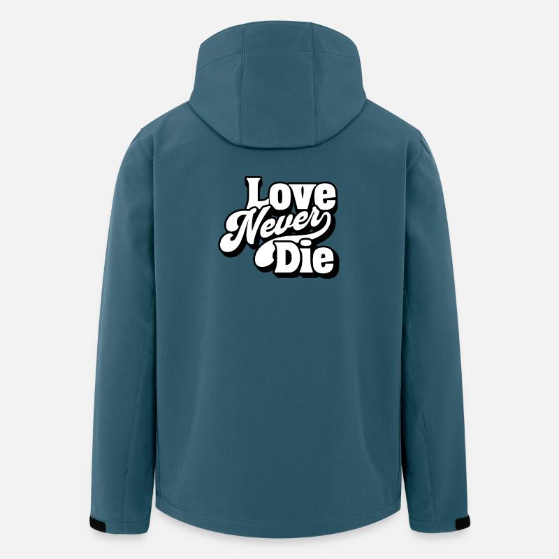 Love Never Die – Zeitlose Liebesbotschaft - Recycelte Männer Softshell-Jacke von Stanley/Stella - Dunkles Petrol