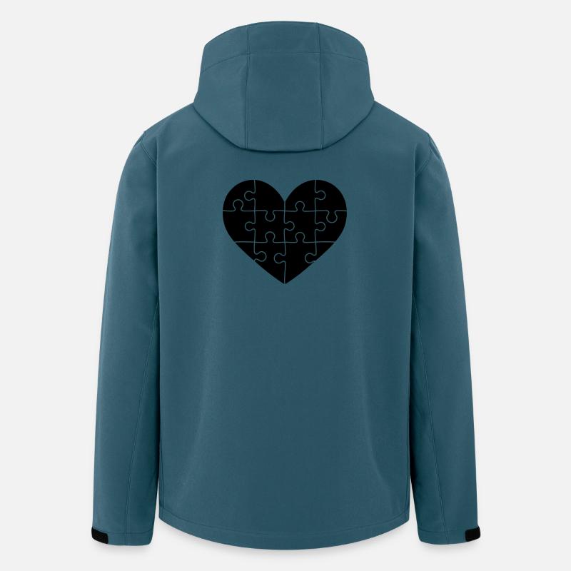 Puzzle Heart – Connection & Love Symbol Design - Men’s Recycled Softshell Jacket by Stanley/Stella - stargazer
