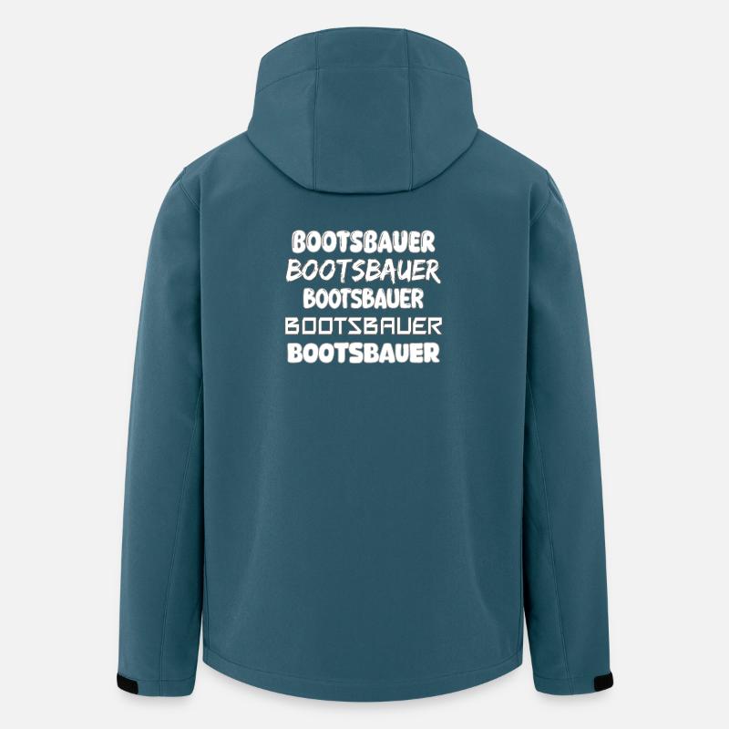 Constructeurs de bateaux - Veste softshell homme en polyester recyclé Stanley/Stella - bleu pétrole foncé