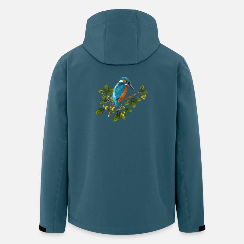 Bunter Vogel - Recycelte Männer Softshell-Jacke von Stanley/Stella - Dunkles Petrol