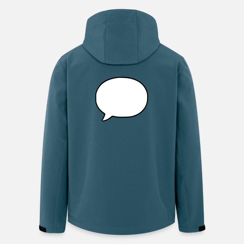 Sprechblase Comic selbst gestalten personalisieren - Recycelte Männer Softshell-Jacke von Stanley/Stella - Dunkles Petrol