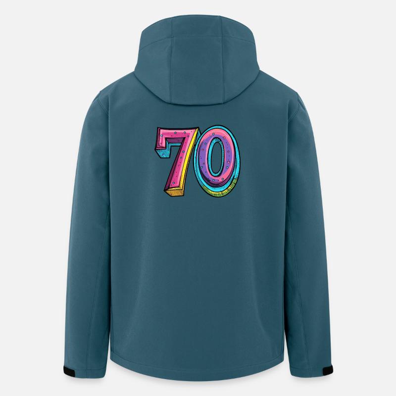 70 nummer farverigt - Stanley/Stella herre softshelljakke i genanvendt polyester Discoverer - mørk petrol
