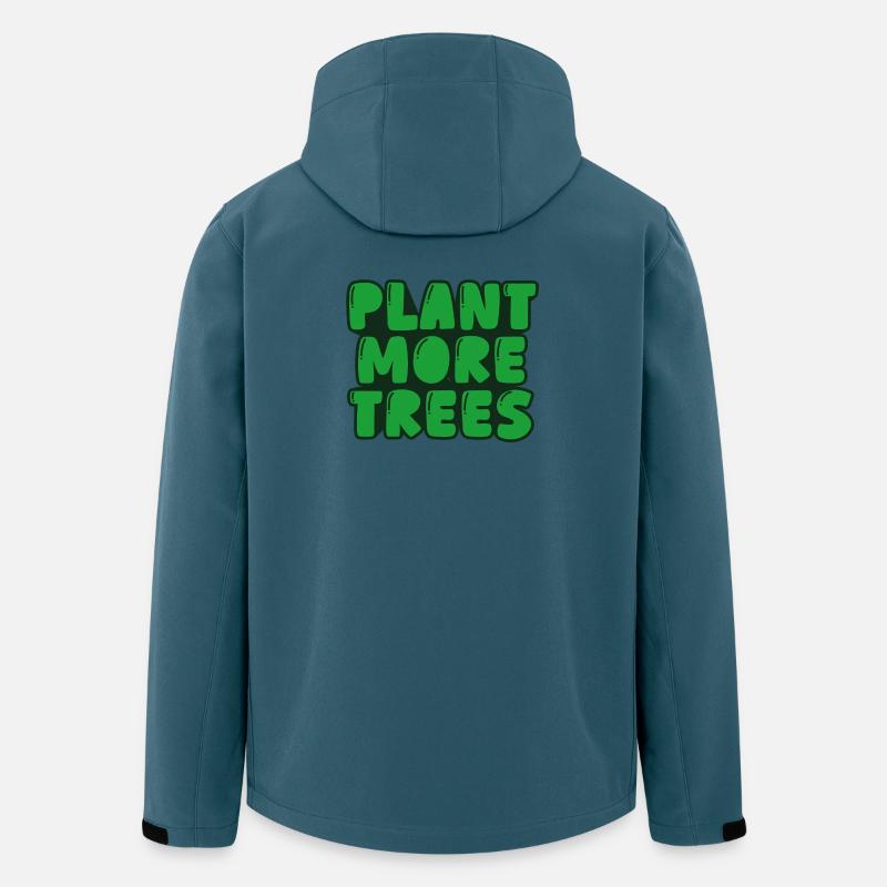 Pflanze mehr Bäume - Recycelte Männer Softshell-Jacke von Stanley/Stella - Dunkles Petrol