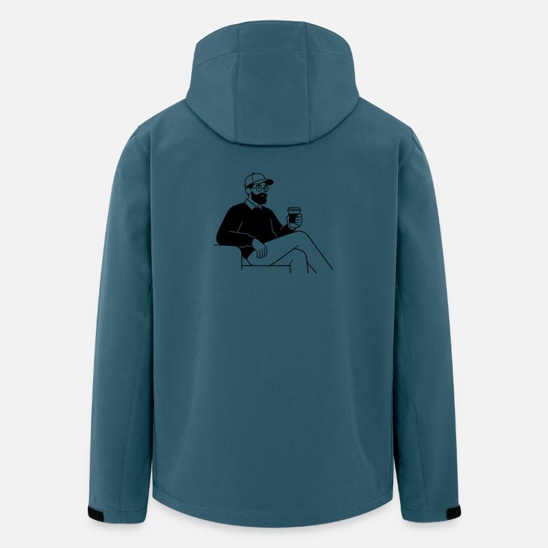 Hipster - Recycelte Männer Softshell-Jacke von Stanley/Stella - Dunkles Petrol