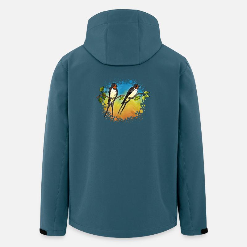 Schwalben - Recycelte Männer Softshell-Jacke von Stanley/Stella - Dunkles Petrol