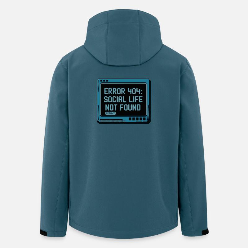 Retro 404: Sozialleben fehlt - Recycelte Männer Softshell-Jacke von Stanley/Stella - Dunkles Petrol