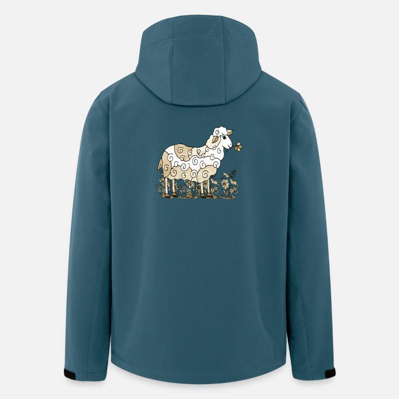 Schaf - Recycelte Männer Softshell-Jacke von Stanley/Stella - Dunkles Petrol