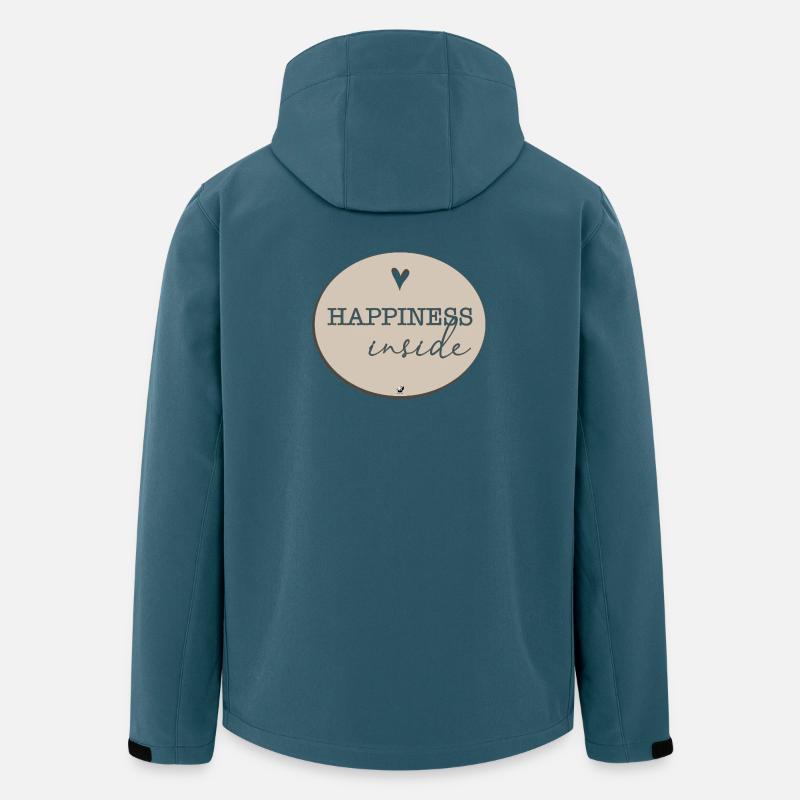 Inschrift mit Herz Abbildung - Recycelte Männer Softshell-Jacke von Stanley/Stella - Dunkles Petrol