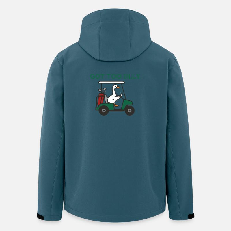 Gans im Golfwagen - Recycelte Männer Softshell-Jacke von Stanley/Stella - Dunkles Petrol