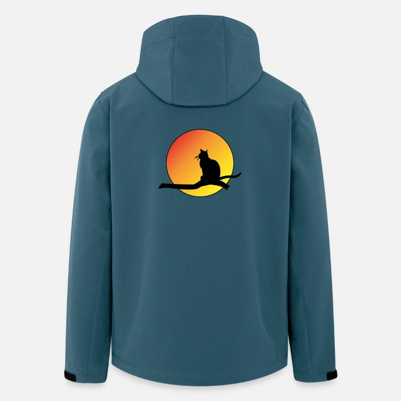 Sunset Cat Silhouette - Men’s Recycled Softshell Jacket by Stanley/Stella - stargazer