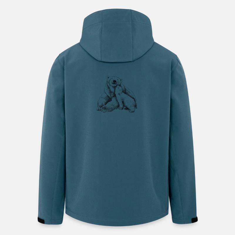 Eisbär - Recycelte Männer Softshell-Jacke von Stanley/Stella - Dunkles Petrol