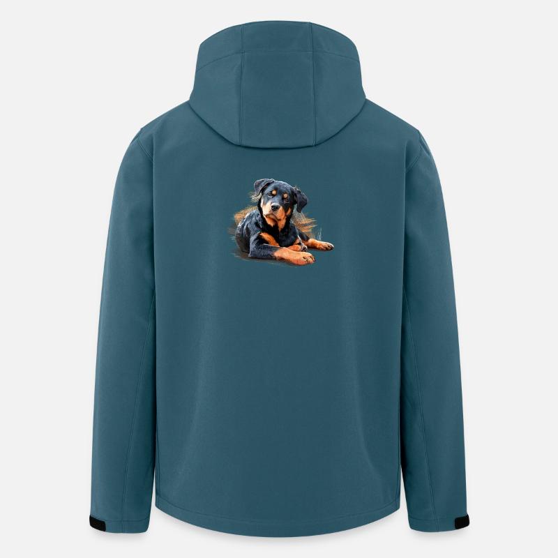 Rottweiler - Recycelte Männer Softshell-Jacke von Stanley/Stella - Dunkles Petrol