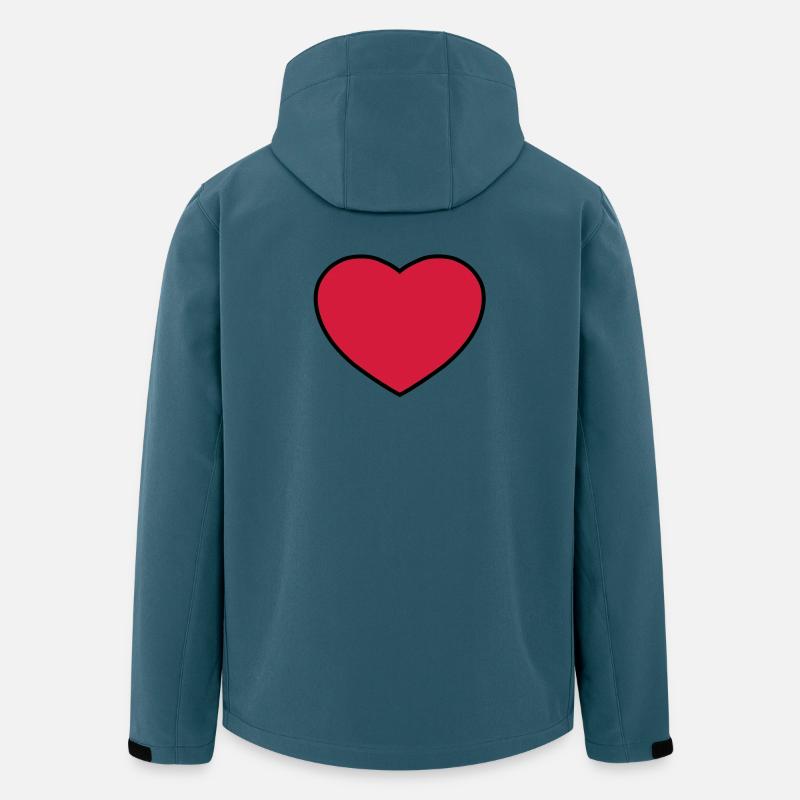 Herz - Recycelte Männer Softshell-Jacke von Stanley/Stella - Dunkles Petrol