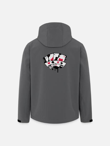Carte da gioco e striscioni - Giacca softshell uomo in poliestere riciclato di Stanley/Stella - petrolio scuro