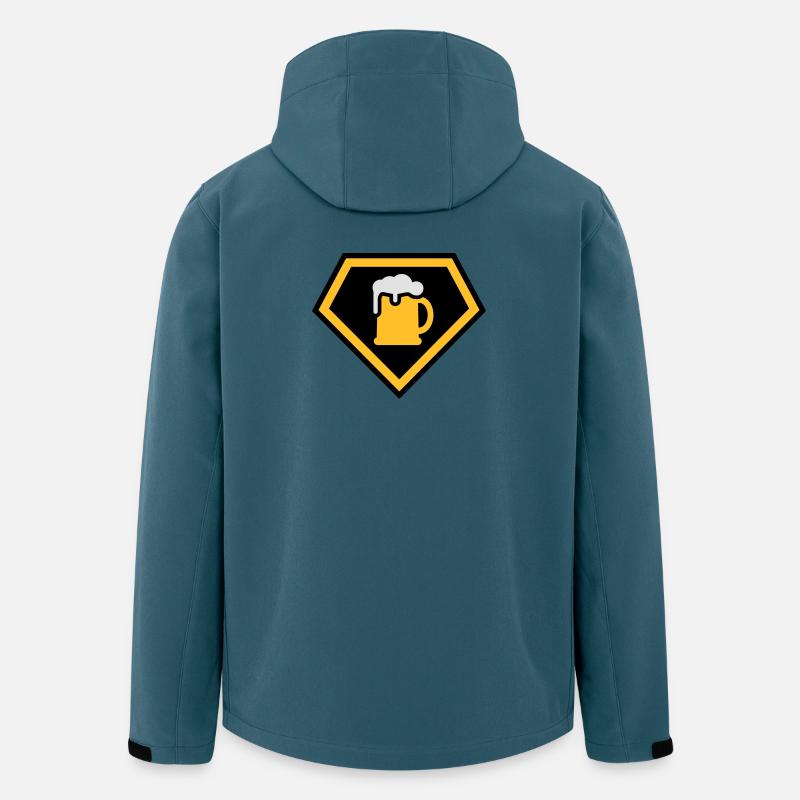 Super Drinking Team - Recycelte Männer Softshell-Jacke von Stanley/Stella - Dunkles Petrol