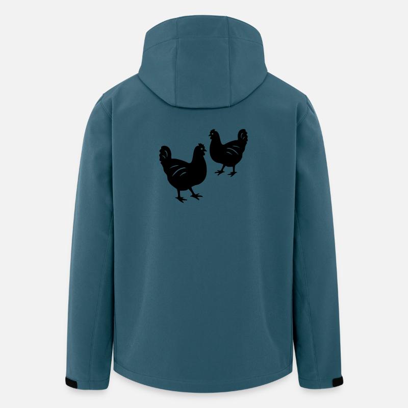 Hühner - Recycelte Männer Softshell-Jacke von Stanley/Stella - Dunkles Petrol