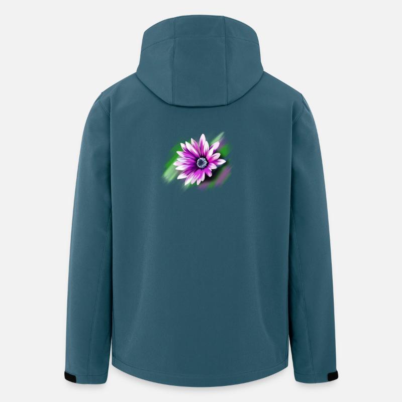 Blume - Recycelte Männer Softshell-Jacke von Stanley/Stella - Dunkles Petrol