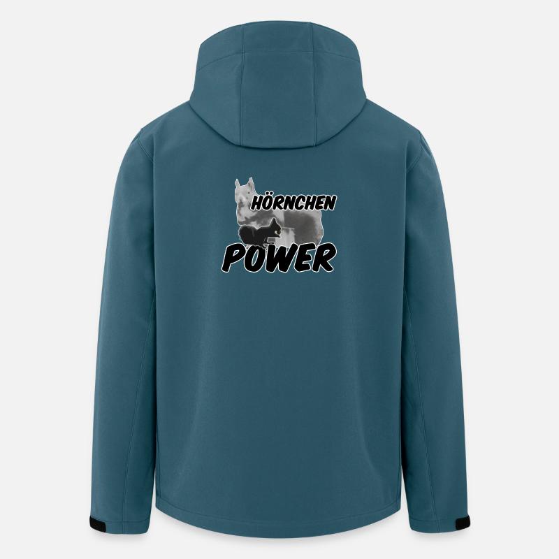 Hörnchenpower Eichhörnchen Tiere Spruch - Recycelte Männer Softshell-Jacke von Stanley/Stella - Dunkles Petrol
