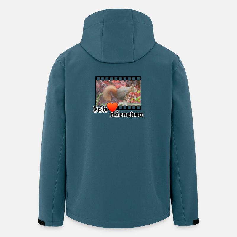 Liebe Tierfreund Eichhoernchen Tiere Spruch - Recycelte Männer Softshell-Jacke von Stanley/Stella - Dunkles Petrol