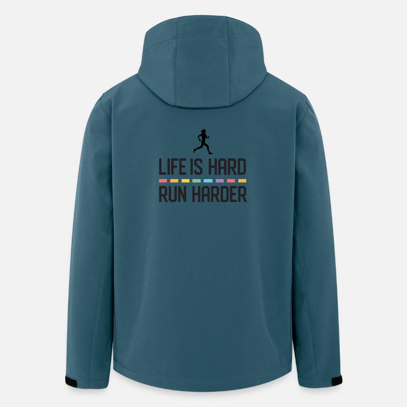 Life is Hard. Run Harder. - Men’s Recycled Softshell Jacket by Stanley/Stella - stargazer