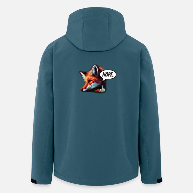 Fuchs Nope - Recycelte Männer Softshell-Jacke von Stanley/Stella - Dunkles Petrol