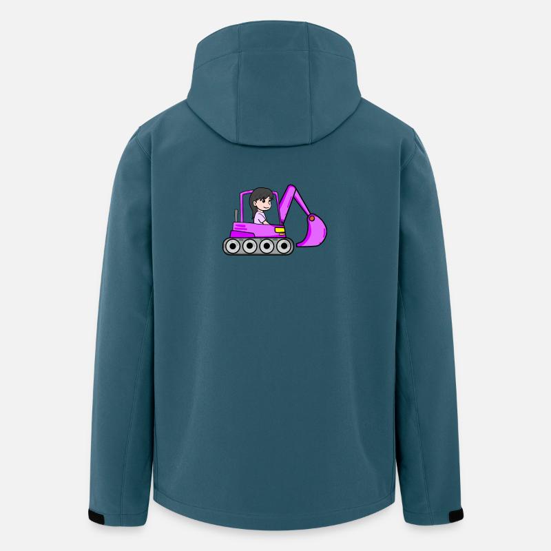 Rosa Bagger Mädchen - Recycelte Männer Softshell-Jacke von Stanley/Stella - Dunkles Petrol