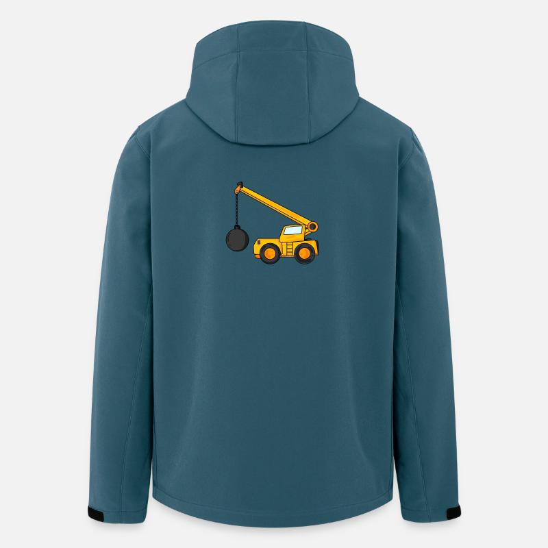 Grue de démolition - Veste softshell homme en polyester recyclé Stanley/Stella - bleu pétrole foncé