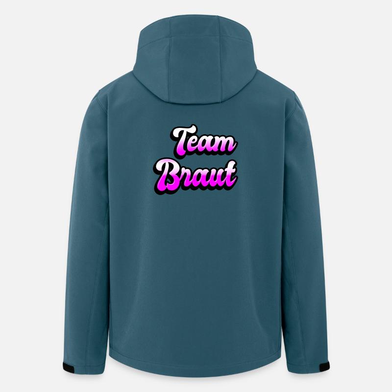 Team Braut - Recycelte Männer Softshell-Jacke von Stanley/Stella - Dunkles Petrol