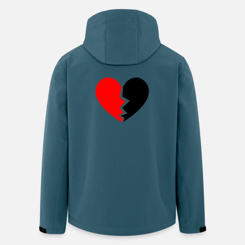 Broken Heart - Gebrochenes Herz - Recycelte Männer Softshell-Jacke von Stanley/Stella - Dunkles Petrol
