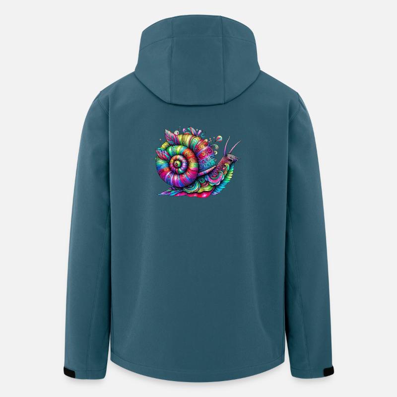 Escargot - Veste softshell homme en polyester recyclé Stanley/Stella - bleu pétrole foncé