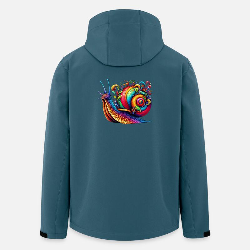Escargot - Veste softshell homme en polyester recyclé Stanley/Stella - bleu pétrole foncé