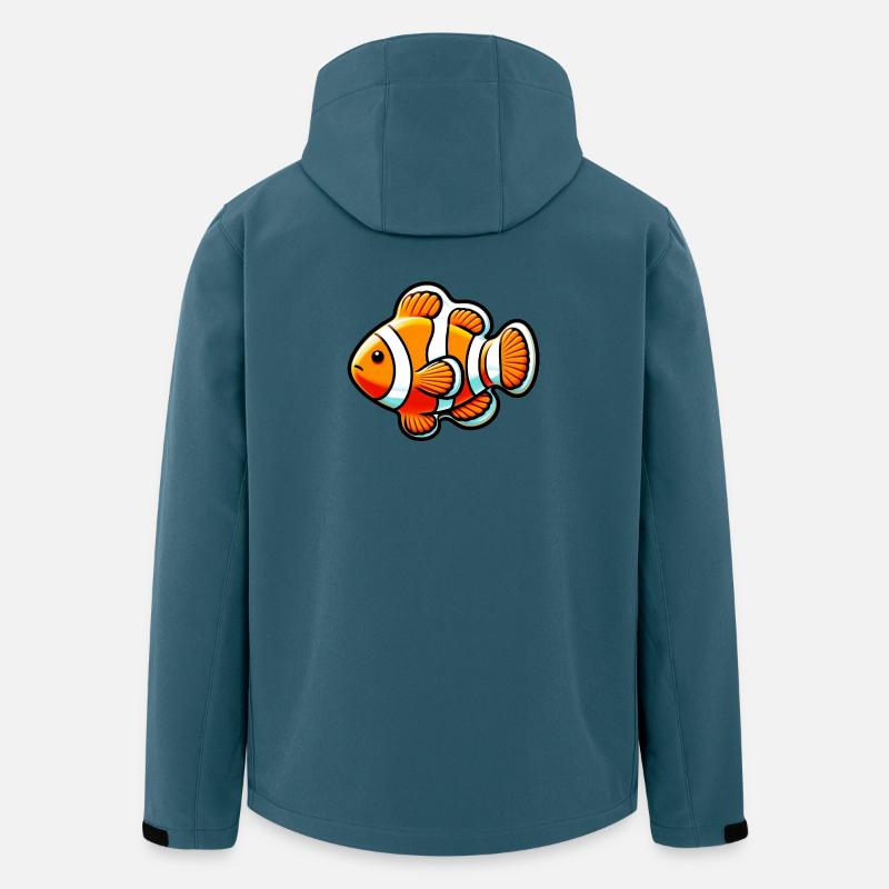 Clownfisch - Recycelte Männer Softshell-Jacke von Stanley/Stella - Dunkles Petrol