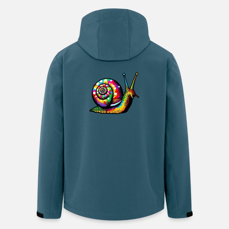 Escargot - Veste softshell homme en polyester recyclé Stanley/Stella - bleu pétrole foncé