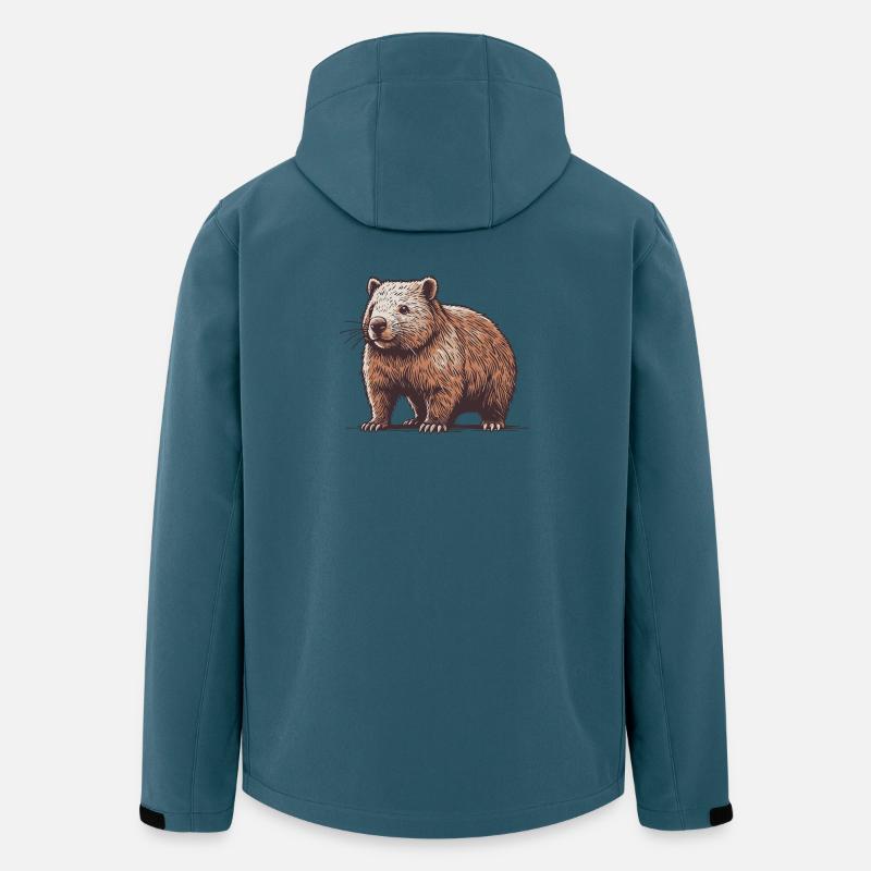 Wombat - Recycelte Männer Softshell-Jacke von Stanley/Stella - Dunkles Petrol