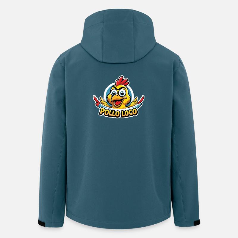 Pollo Loco - Recycelte Männer Softshell-Jacke von Stanley/Stella - Dunkles Petrol