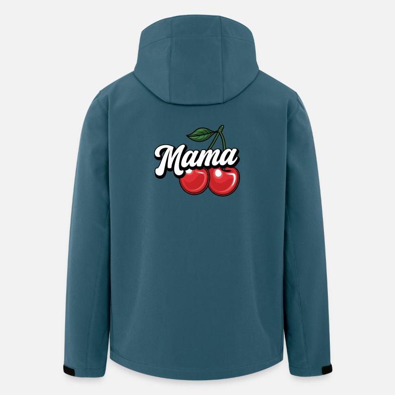 Mama Kirsche – Süßes & Stylisches Mama-Design - Recycelte Männer Softshell-Jacke von Stanley/Stella - Dunkles Petrol