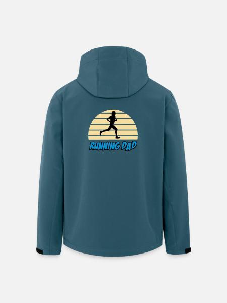 Running dad - Veste softshell homme en polyester recyclé Stanley/Stella - bleu pétrole foncé