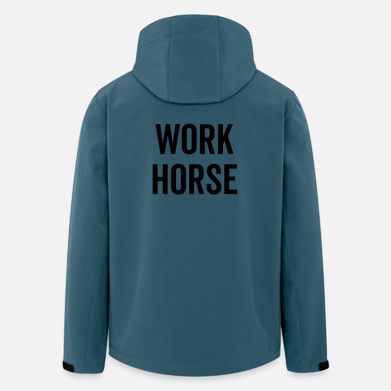 Cheval de trait - Veste softshell homme en polyester recyclé Discoverer Stanley/Stella - bleu pétrole foncé