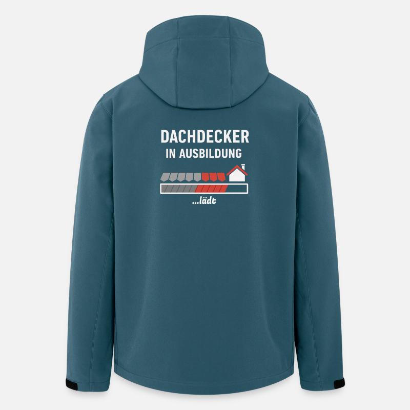 Dachdecker in Ausbildung Motiv - Recycelte Männer Softshell-Jacke von Stanley/Stella - Dunkles Petrol