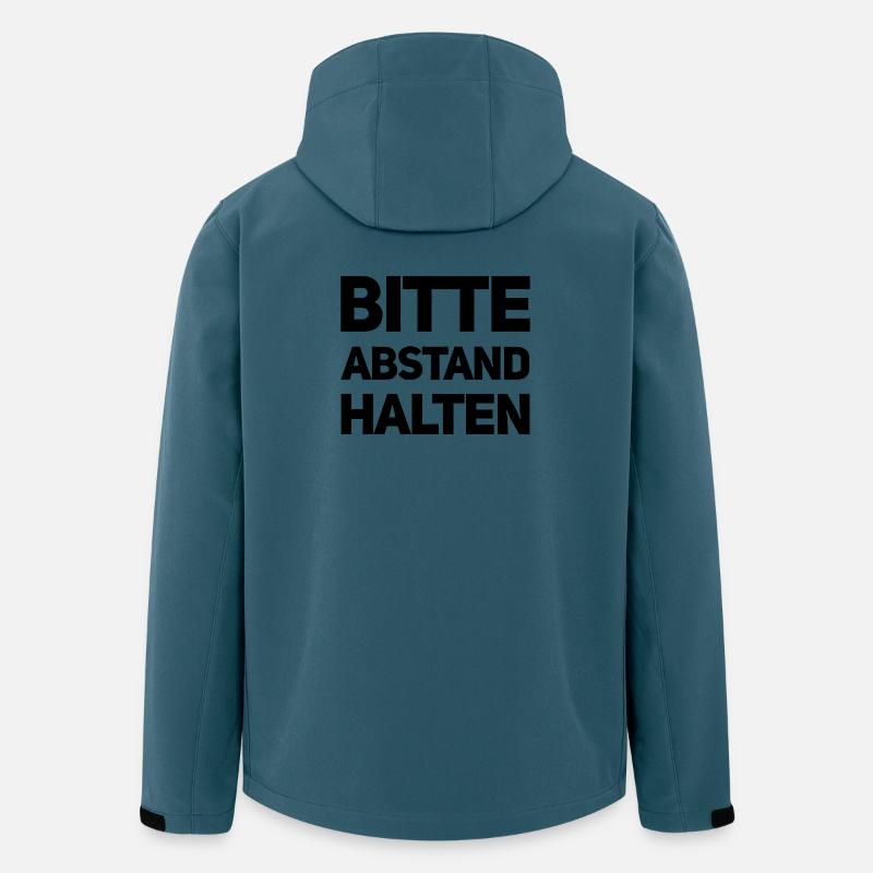 Bitte Abstand halten Morgenmuffel Langschläfer - Recycelte Männer Softshell-Jacke von Stanley/Stella - Dunkles Petrol