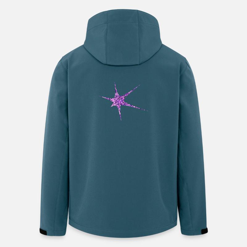 Lila Glitzer Starburst Funkeln - Recycelte Männer Softshell-Jacke von Stanley/Stella - Dunkles Petrol