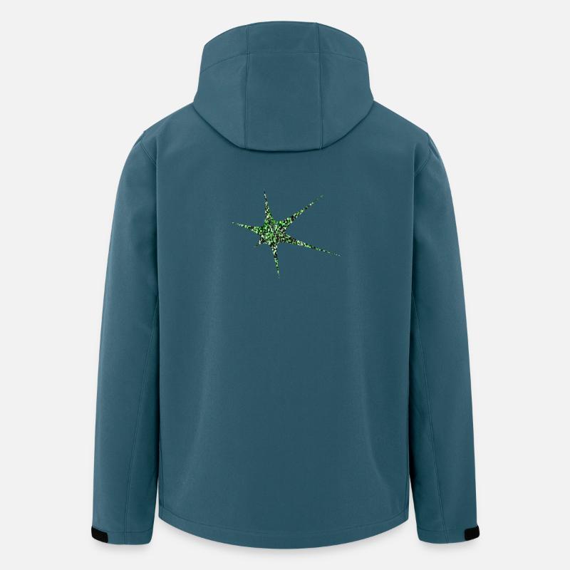 Grüner Glitzer Starburst Sparkle - Recycelte Männer Softshell-Jacke von Stanley/Stella - Dunkles Petrol