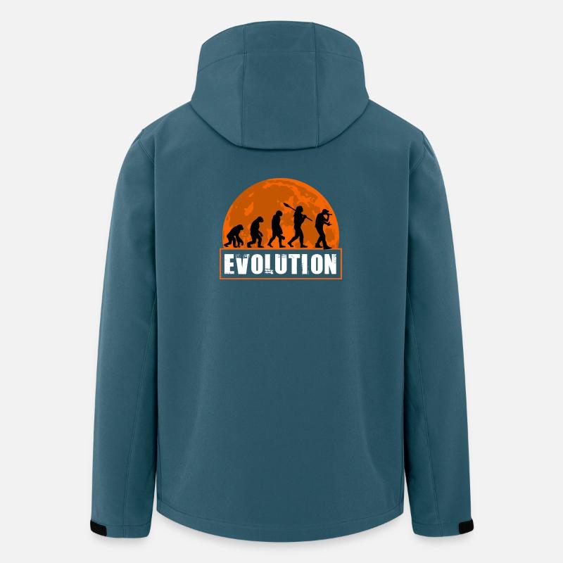Lustiger Rapper der menschlichen Evolution - Recycelte Männer Softshell-Jacke von Stanley/Stella - Dunkles Petrol